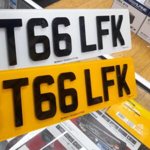 Alternative view of 4D Glossy Number Plates