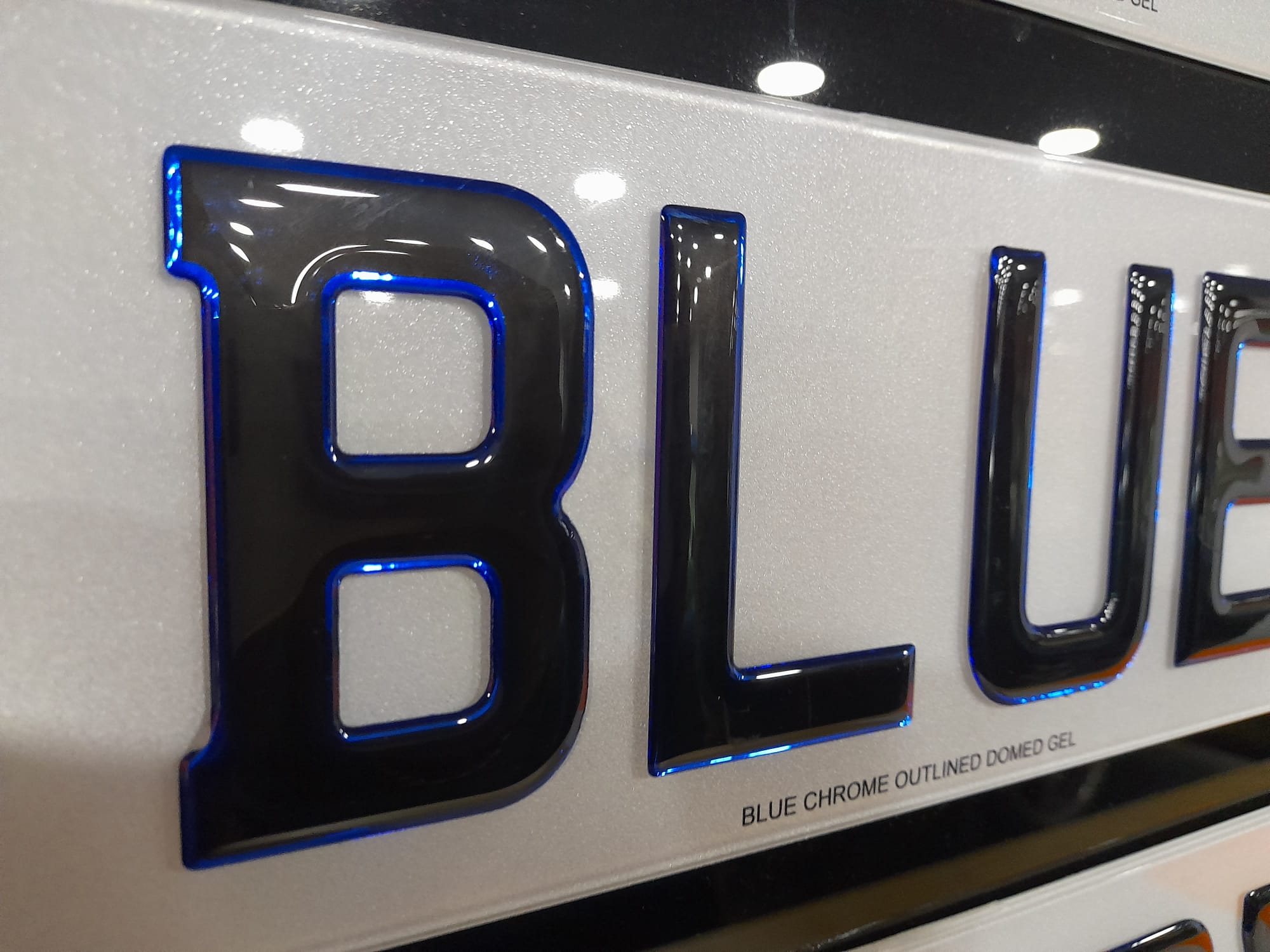 Blue Glitter Outlined Gel Plates (Show Plate Only)