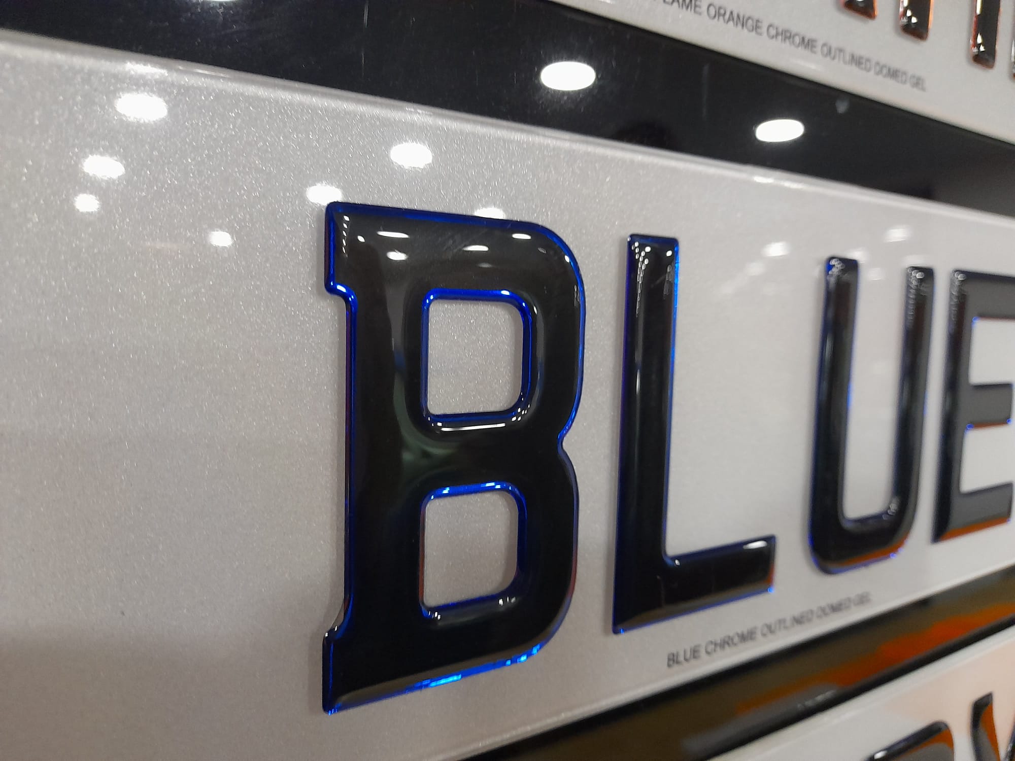 Blue Glitter Outlined Gel Plates (Show Plate Only) - Image 2