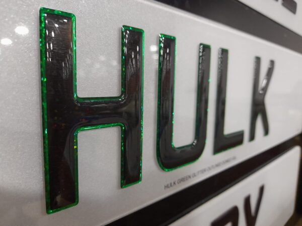 Green Glitter Outlined 3D Gel Plates (Show Plate Only)