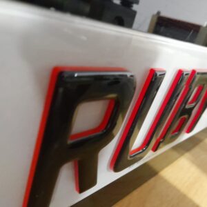 Ruby Red Glitter Outlined 3D Gel Plates (Show Plate Only)