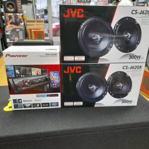 Mega Daily offer!!! Pioneer MVH-S320BT Bluetooth Stereo with 2 sets of 17cm JVC Coaxial speakers!!!!