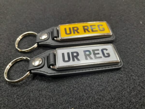 Premium Leather Number Plate Keyring (4.99 with plate) - Image 2