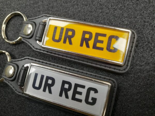 Premium Leather Number Plate Keyring (4.99 with plate)